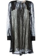No21 Longsleeved Lace Dress, Women's, Size: 42, Black, Polyamide/viscose