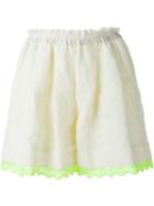 Tamaki Fujie Lace Hem Shorts