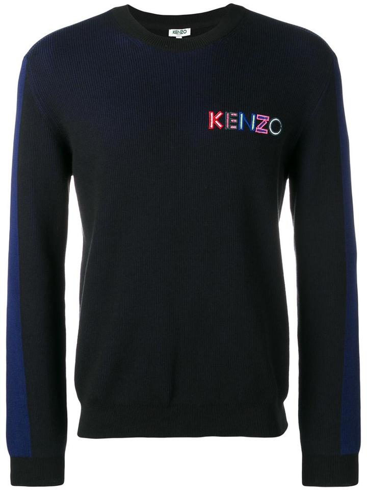 Kenzo Ribbed Jumper, Men's, Size: Xl, Blue, Cotton