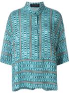Piazza Sempione Geometric Print Relaxed Blouse