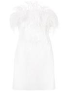 Oscar De La Renta Feather Effect Dress - White