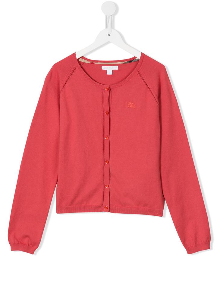 Burberry Kids Classic Cardigan, Size: 14 Yrs, Red