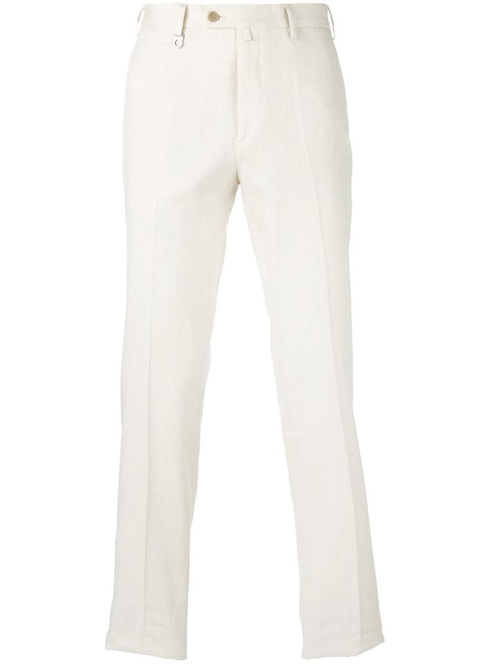 Salvatore Ferragamo Classic Fit Chino Trousers, Men's, Size: 54, Nude/neutrals, Cotton/linen/flax/spandex/elastane