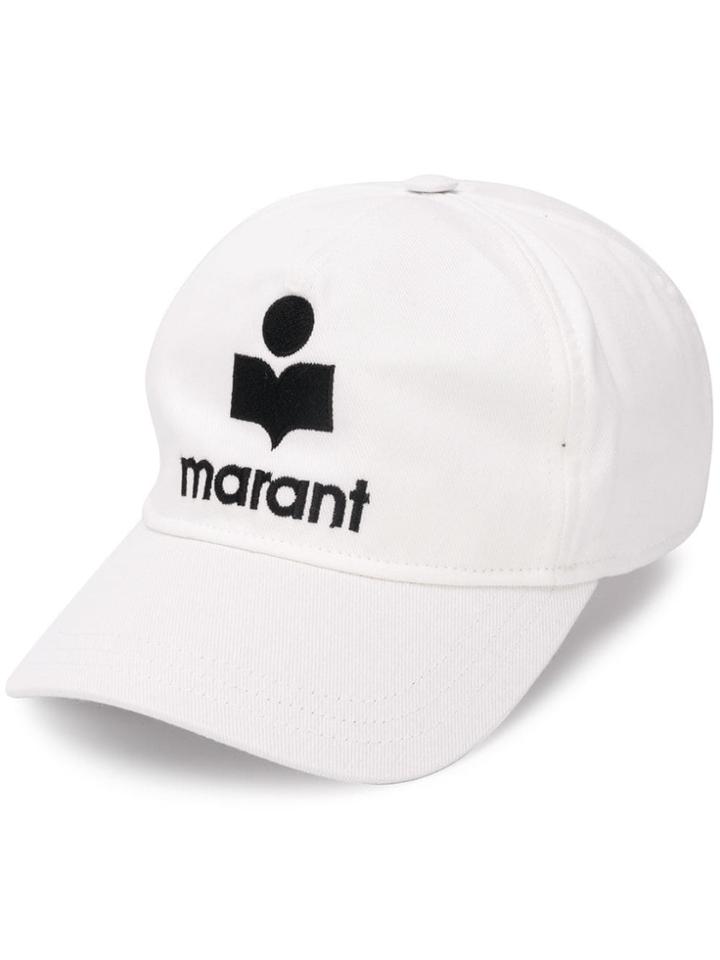 Isabel Marant Logo Embroidered Cap - White