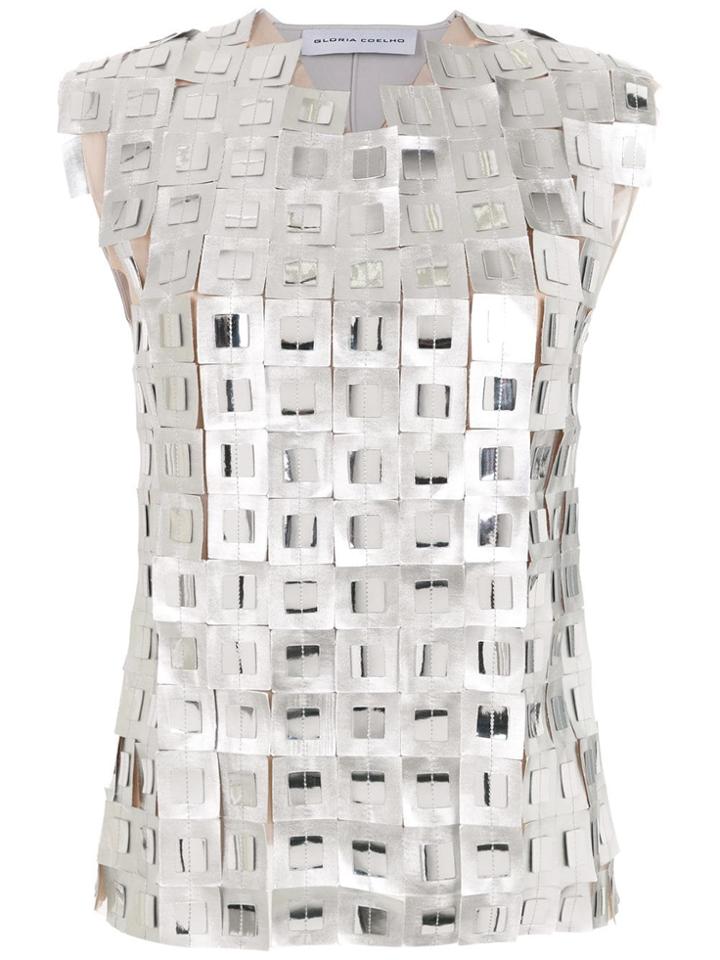 Gloria Coelho Metallic Top - Silver