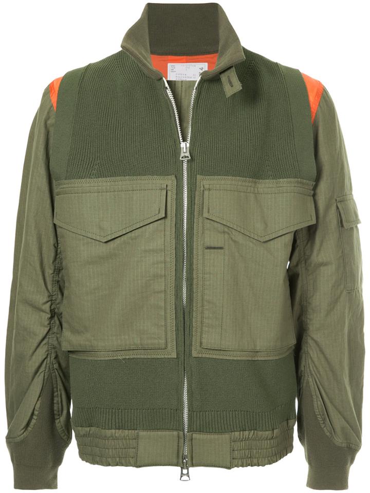 Sacai Zipped Pocket Jacket - Green