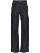 Delada High Waist Straight Jeans - Blue
