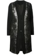 Comme Des Garçons Noir Kei Ninomiya Tulle Panel Checked Coat