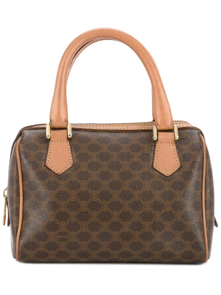 Céline Vintage Macadam Pattern Mini Tote - Brown