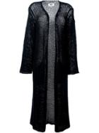 Mm6 Maison Margiela Open Knit Long Cardi-coat
