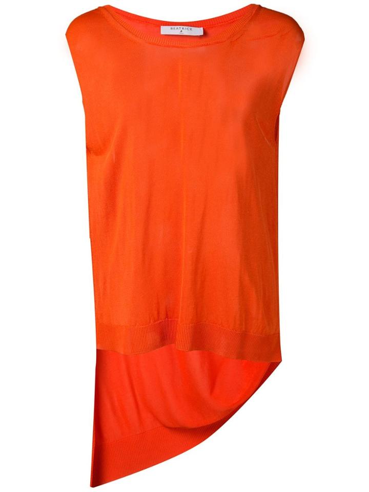Beatrice B Athena Asymmetric Back Top - Orange