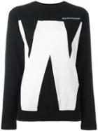 White Mountaineering 'w' Print Sweatshirt, Women's, Size: 2, Black, Cotton
