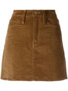 Frame Denim Corduroy Mini Skirt - Brown