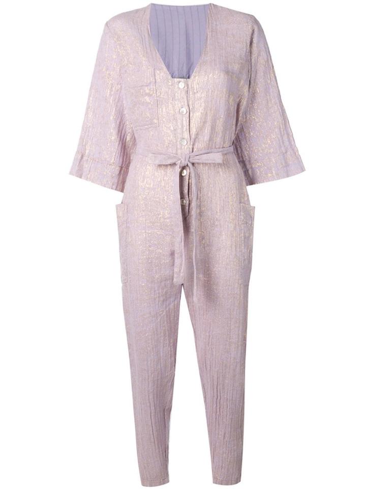 Raquel Allegra Utility Jumpsuit - Purple