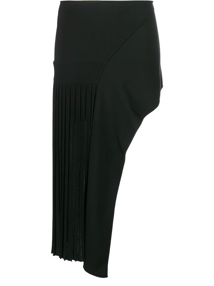Anthony Vaccarello Pleated Asymmetric Skirt