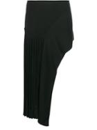 Anthony Vaccarello Pleated Asymmetric Skirt