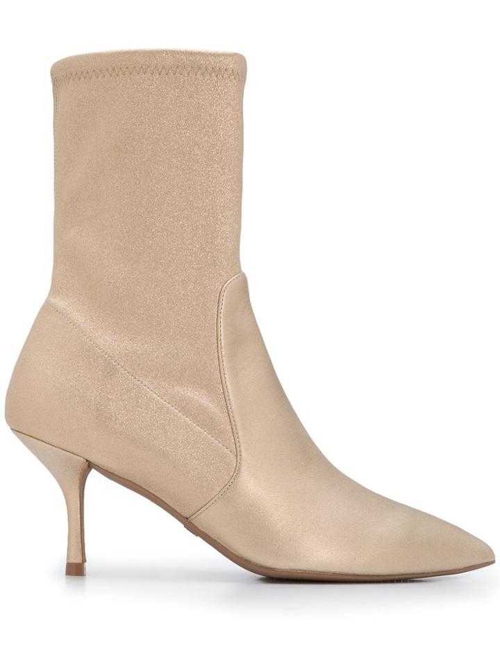 Stuart Weitzman Yvonne Sock Boots - Neutrals