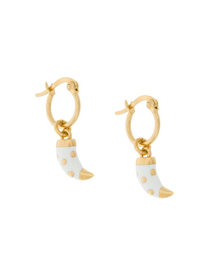 Aurelie Bidermann Caftan Moon Earrings - White