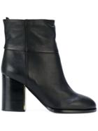 Jil Sander Navy Slip-on Ankle Boots - Black