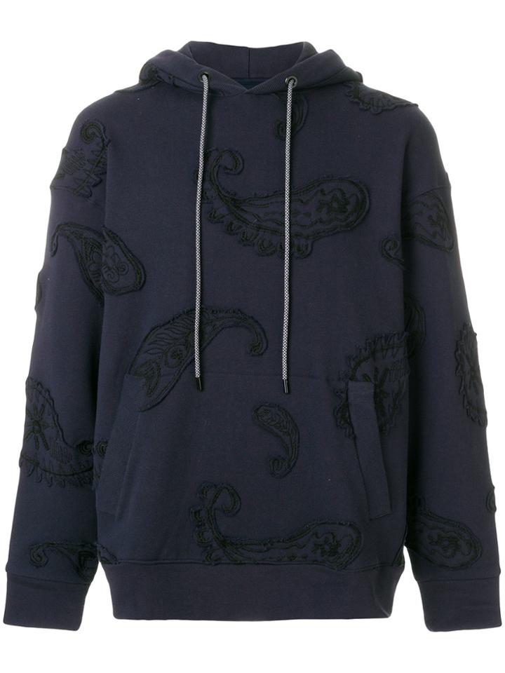 Wooyoungmi Embroidered Applique Hoody - Blue