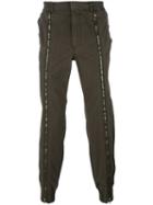 Juun.j Tapered Zip Trousers, Men's, Size: 48, Green, Cotton
