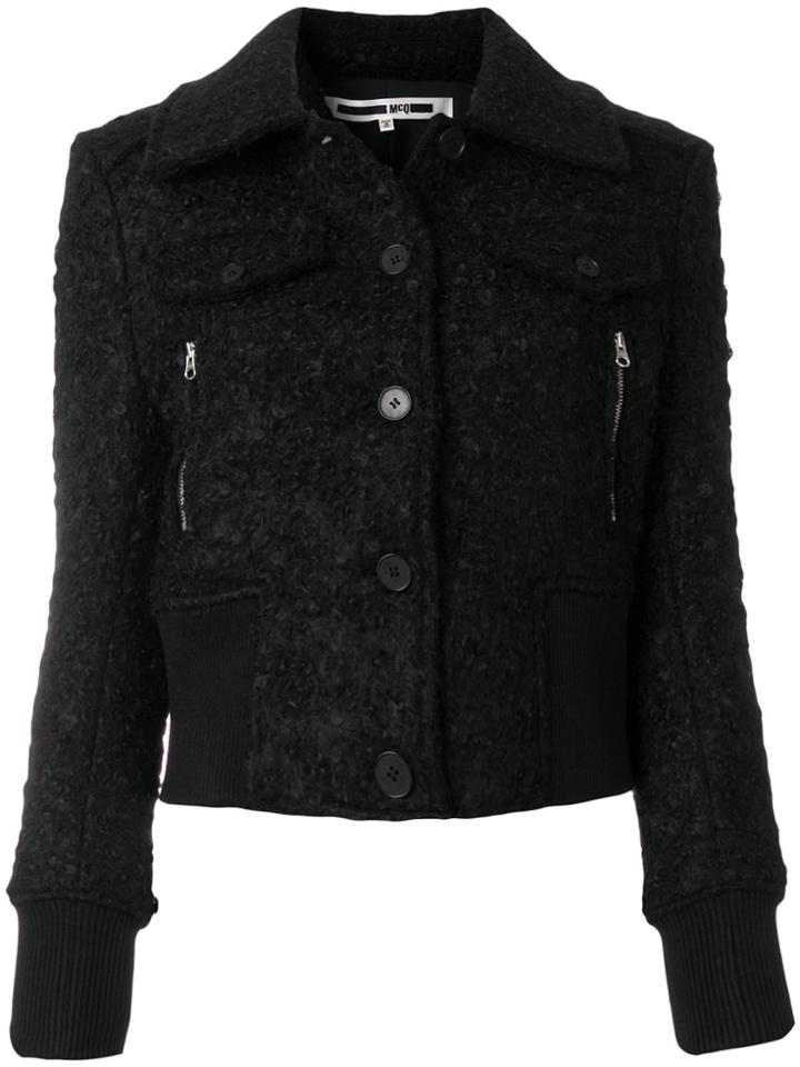 Mcq Alexander Mcqueen Casual Cropped Jacket - Black