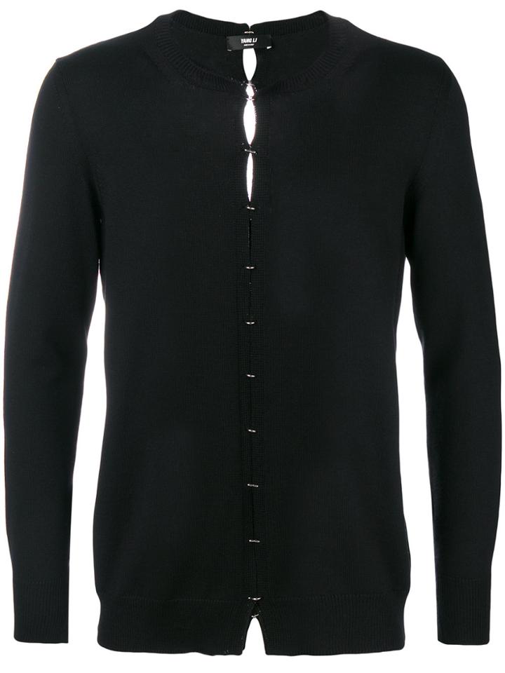Yang Li Hoop Fastened Cardigan - Black