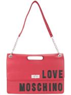Love Moschino Logo Shoulder Bag, Women's, Red