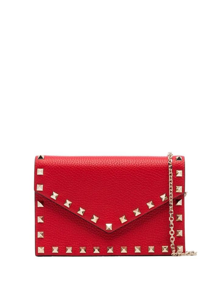 Valentino Valentino Garavani Rockstud Chain Pouch - Red