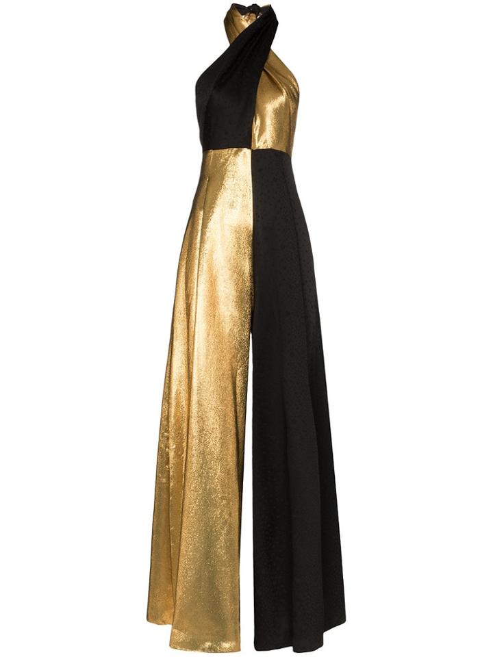 Racil Marisa Two-tone Halterneck Jumpsuit - Black
