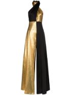 Racil Marisa Two-tone Halterneck Jumpsuit - Black