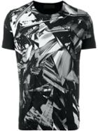 Diesel Black Gold Shattered Glass Print Fitted T-shirt