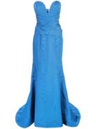 Oscar De La Renta Sea Blue Dress