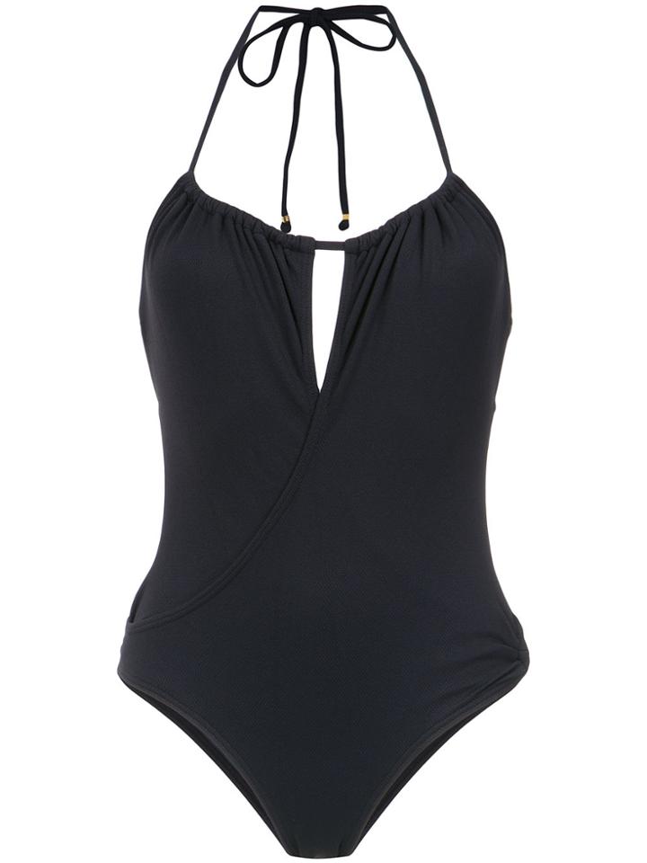 Amir Slama Halterneck Swimsuit - Black