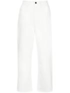 Bassike Cropped High-waisted Jeans - White