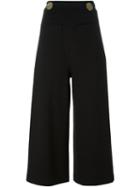 Tibi High-waisted Cropped Trousers, Women's, Size: 4, Black, Polyamide/spandex/elastane/rayon