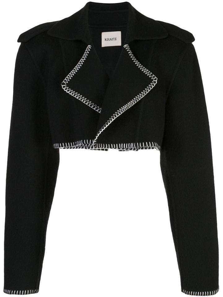 Khaite Cropped Jacket - Black