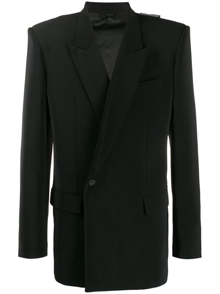Balenciaga '80s Structured Shoulder Jacket - Neutrals