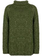 Romeo Gigli Vintage Knitted Turtle Neck Sweater - Green