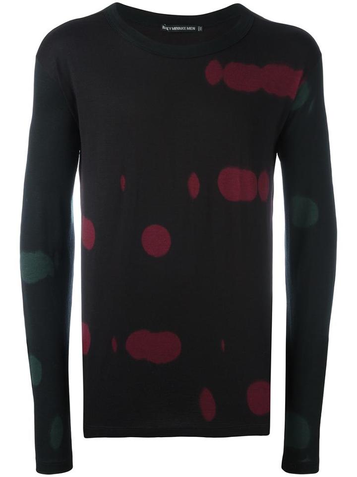 Issey Miyake Men Tie-dye Detail Jumper, Size: 1, Black, Wool