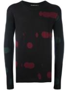 Issey Miyake Men Tie-dye Detail Jumper, Size: 1, Black, Wool