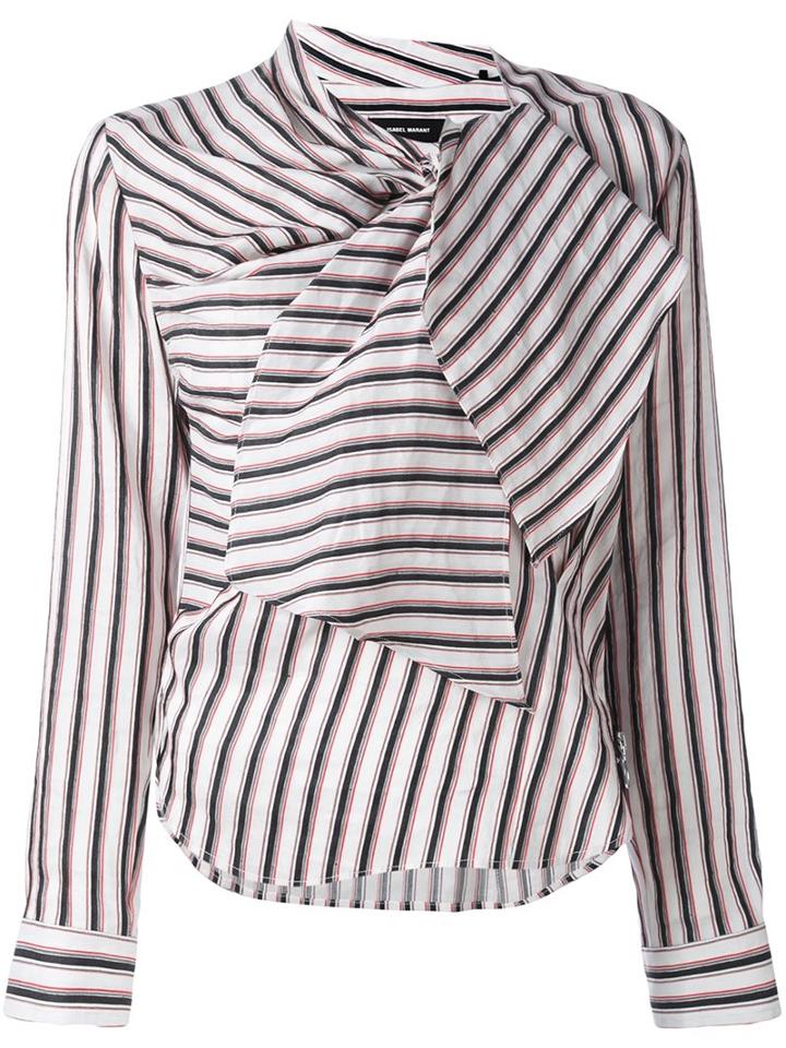 Isabel Marant 'mista' Striped Shirt, Women's, Size: 38, Black, Silk/ramie