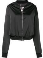 Philipp Plein Logo Stripe Bomber Jacket - Black