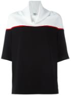 Kenzo Colour Block Top, Women's, Size: 36, Black, Triacetate/polyester