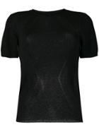 Ermanno Scervino Short-sleeve Fitted Sweater - Black