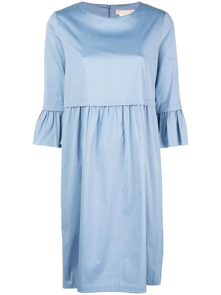 's Max Mara Ruffle Waist Shift Dress - Blue