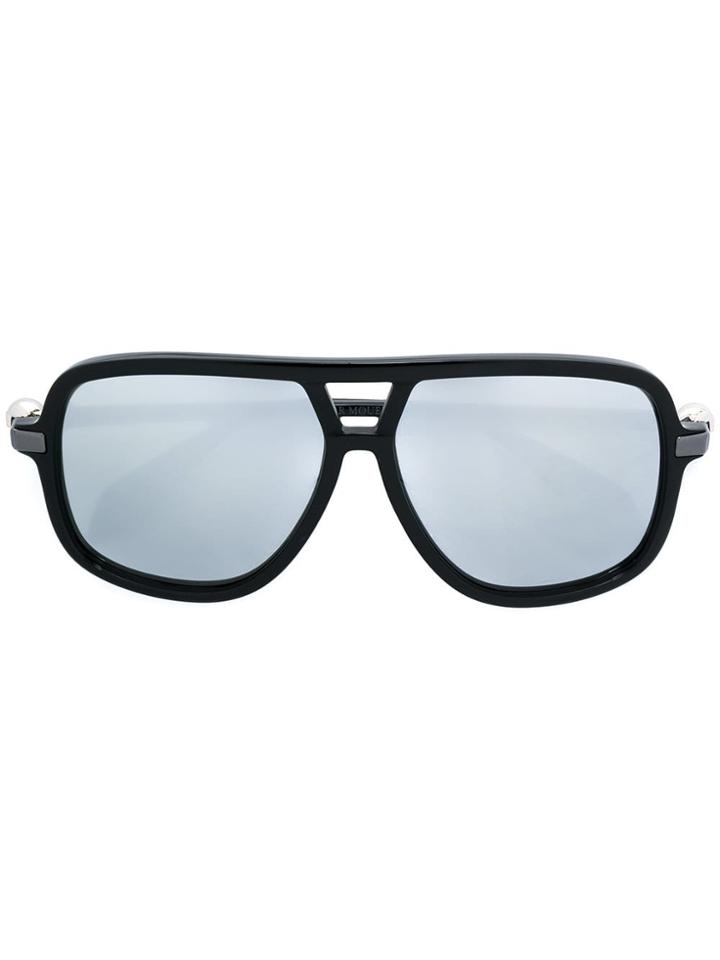 Alexander Mcqueen Eyewea Thick Frame Sunglasses - Black