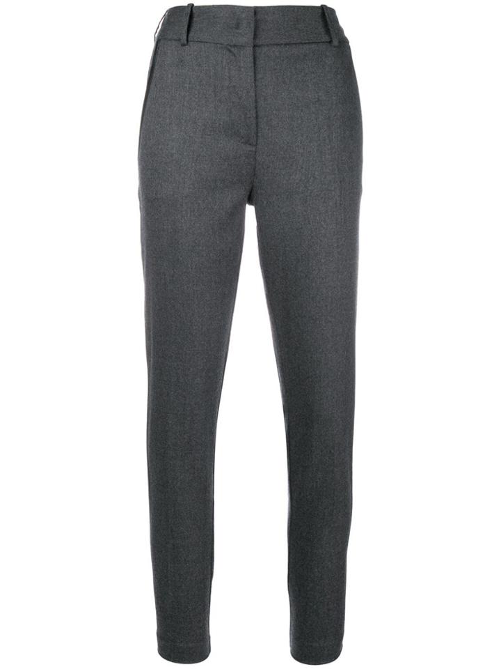 Pinko Cropped Slim Trousers - Grey