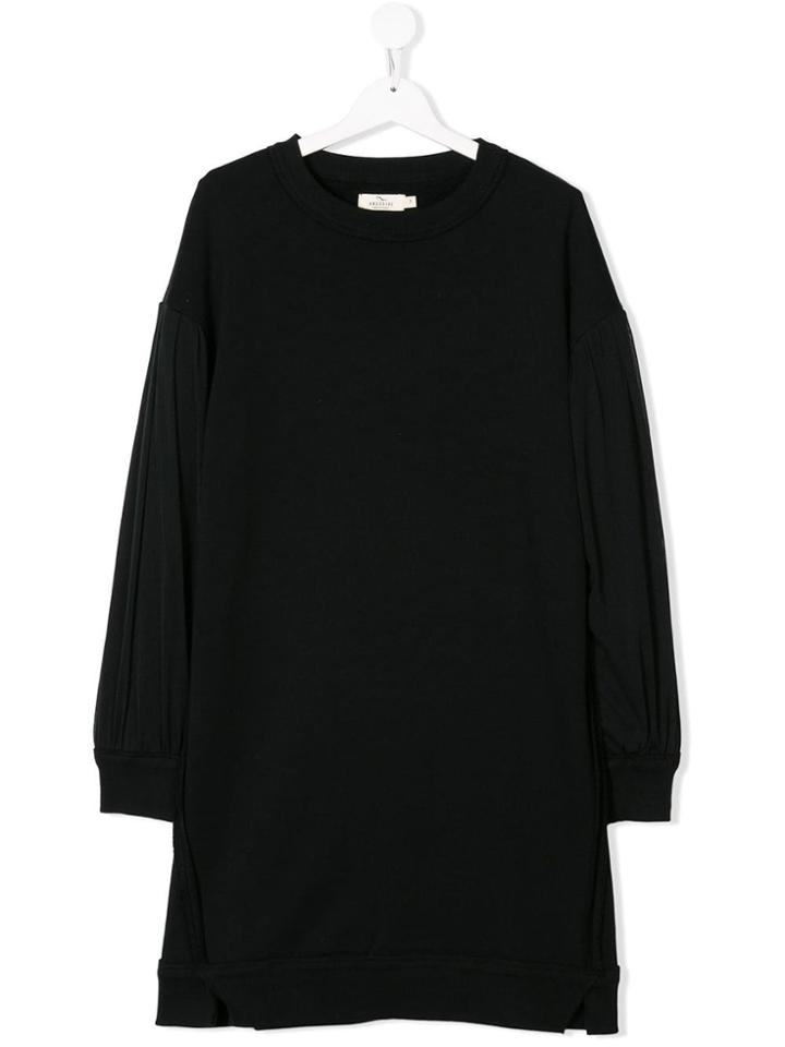 Andorine Teen Tulle Sleeve Dress - Black