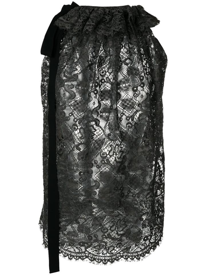 Uma Wang Oversized Lace Tank - Brown